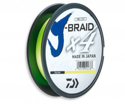 Леска плетеная Daiwa J-Braid X4 желт. 0.29 135м