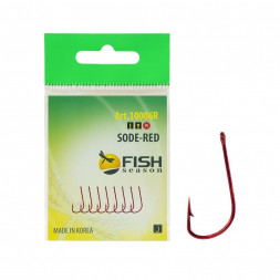 Крючок FISH SEASON Sode-ring №3 Red 10шт 10006-R030F