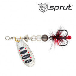 Блесна Sprut Caspia Spinner №2 4.5г/SBK