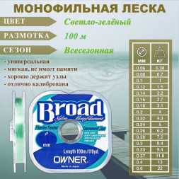 Леска Owner Broad 0.12 100м