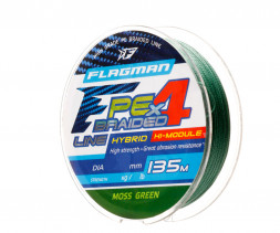 Шнур Flagman PE Hybrid F4 135м MossGreen 0,14мм 7,7кг 17lb