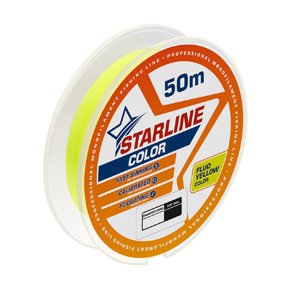 Леска IAM STARLINE 50m Флуоресцентный Жёлтый d0.234