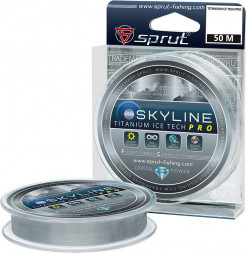 Леска Sprut Skyline Fluorocarbon Composition IceTech PRO Titanium 0.165 50м