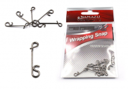 Безузловая застежка Namazu WRAPPING SNAP, цв. BN, р. S, test-4 кг уп.10 шт